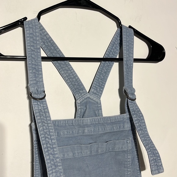 Aerie Cloudy Blue Werk & Play Corduroy Overalls Size Small - Picture 7 of 11